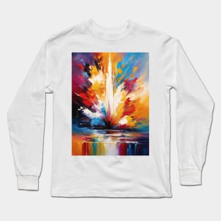 Fountain of Colorful Joy Long Sleeve T-Shirt